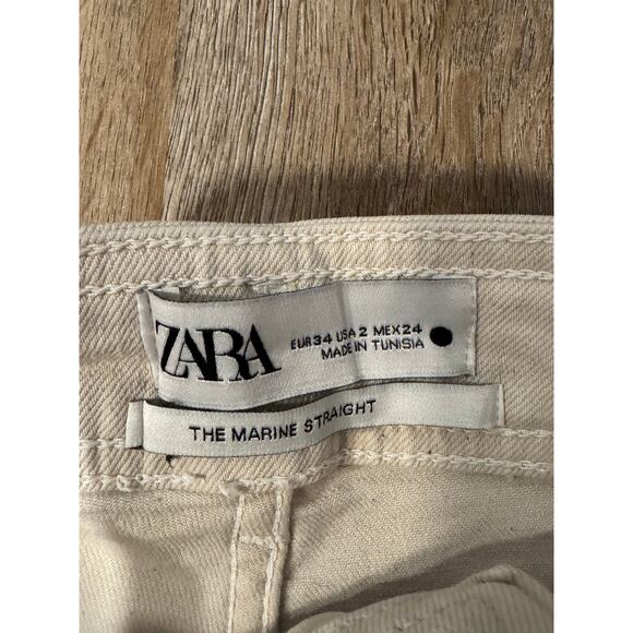 ZARA Women’s The Marine Straight Jean Size 2 - Picture 3 of 7